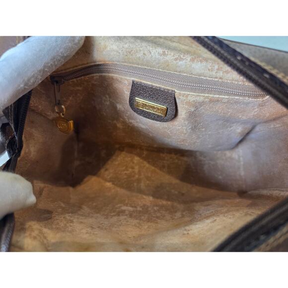 Gucci Vintage GG Canvas Web Crossbody Bag Brown Leather Camera Bag Ophidia - Picture 13 of 15